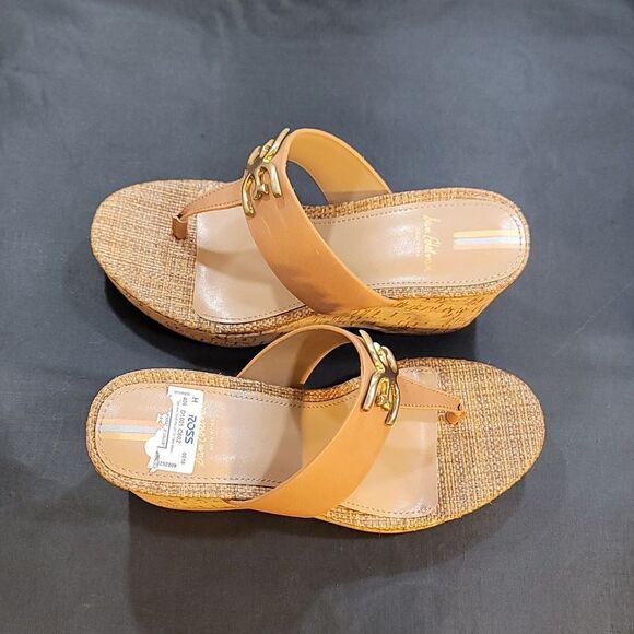 BRAND NEW SAM EDELMAN YARDLIE EMBLEM PLATFORM WEDGE SANDAL G1 - Picture 5 of 16